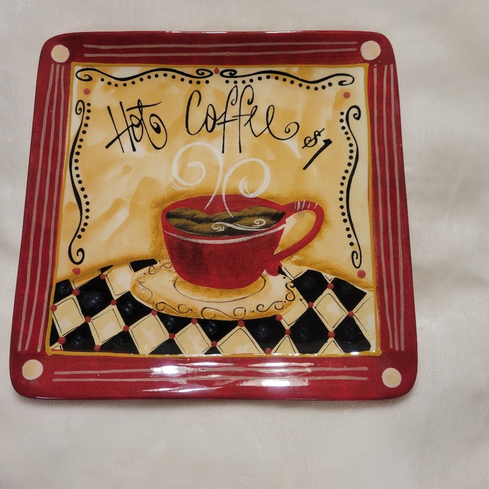 Certified International dinner plate Coffee Cafe